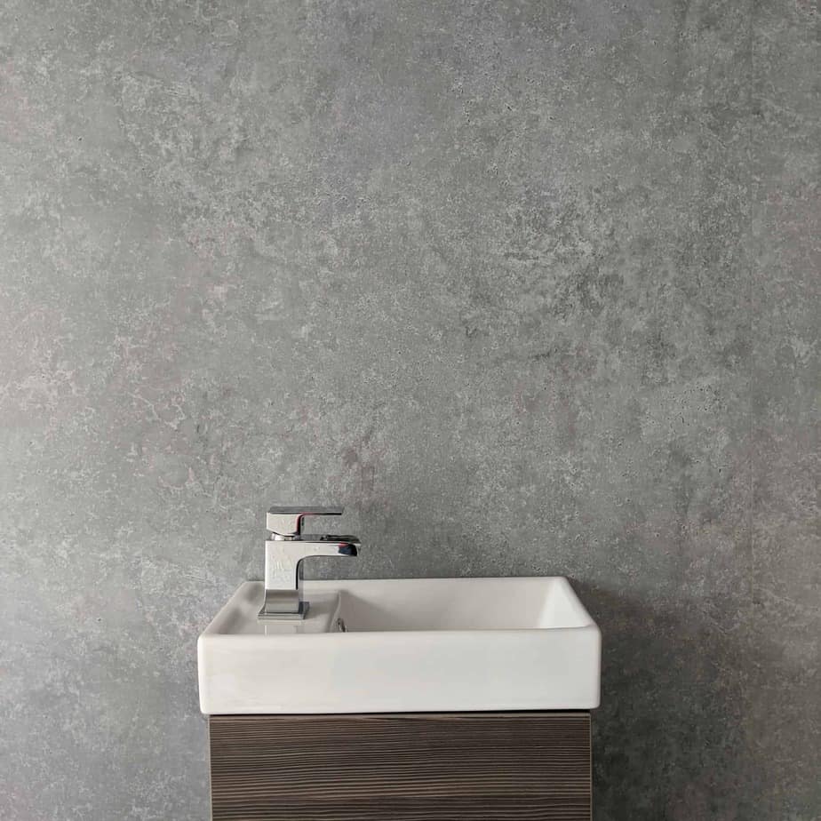 10mm Light Concrete Matt Shower Panel 1M x 2.4M