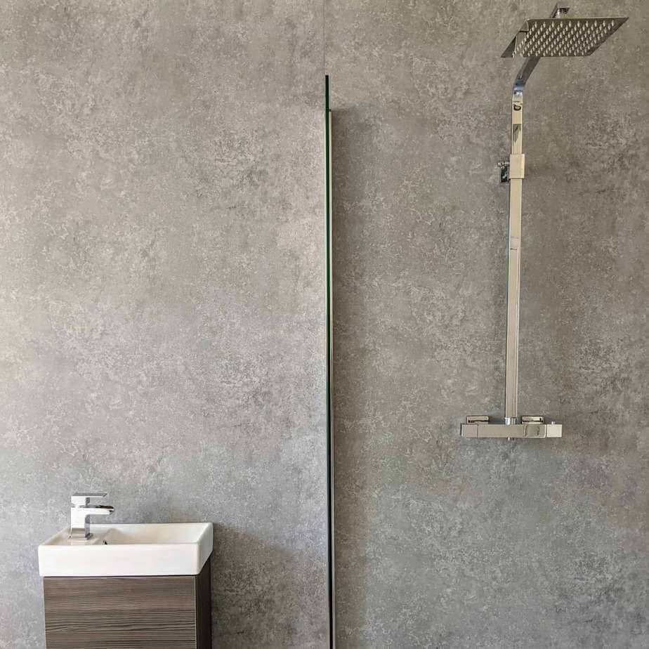 10mm Light Concrete Matt Shower Panel 1M x 2.4M