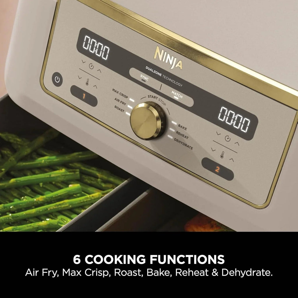 MAX Dual Zone Digital Air Fryer – 9.5L Capacity, 2 Drawers, 6-in-1 Cooking Functions