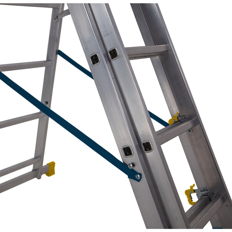 3 Section Aluminium Extension Ladder – 2.45m