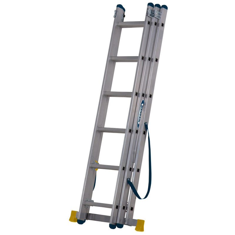 Werner Professional 3 Section Aluminium Extension Ladder - 2.45m