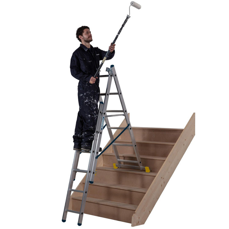Werner Professional 3 Section Aluminium Extension Ladder - 2.45m