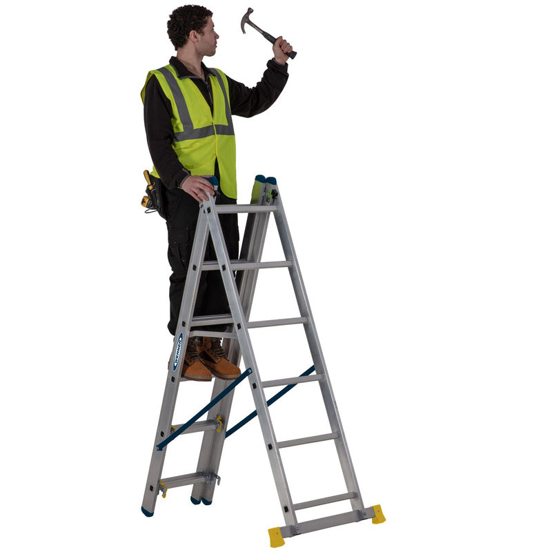 Werner Professional 3 Section Aluminium Extension Ladder - 2.45m