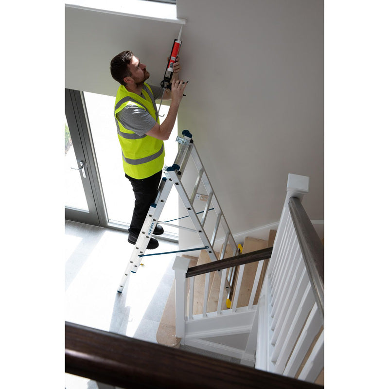 Werner Professional 3 Section Aluminium Extension Ladder - 2.45m