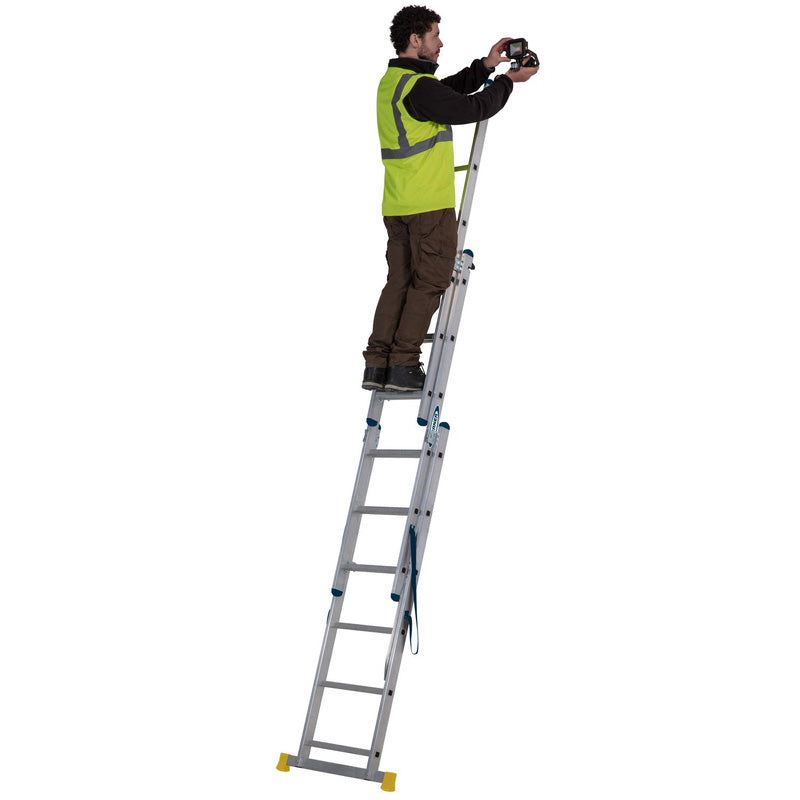 3 Section Aluminium Extension Ladder – 2.45m