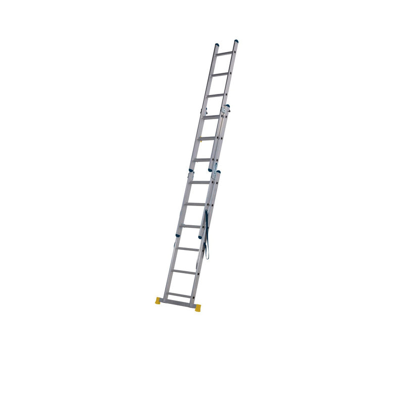 Werner Professional 3 Section Aluminium Extension Ladder - 2.45m
