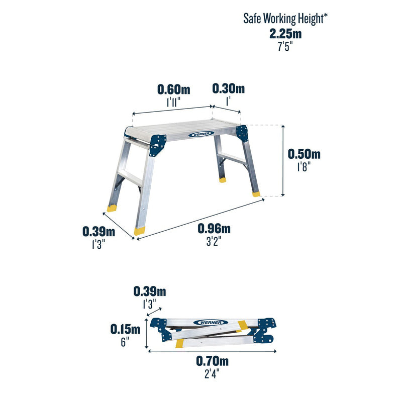 Werner Odd Job Platform 700mm x 390mm x 150mm