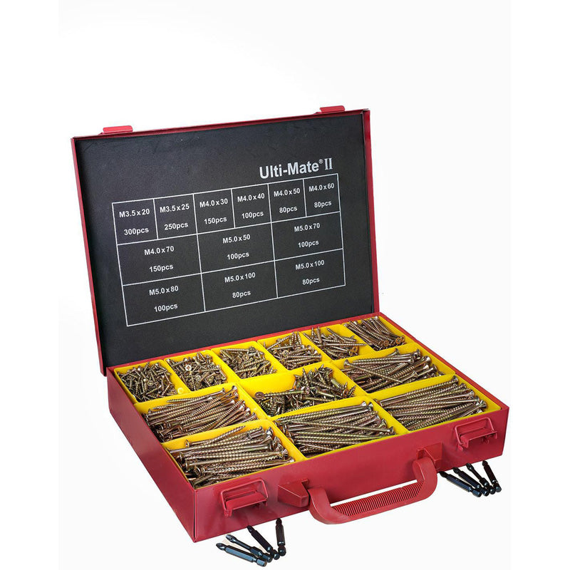 Ulti-Mate II Stick-Fit Zinc & Yellow Plated Screw Metal Case