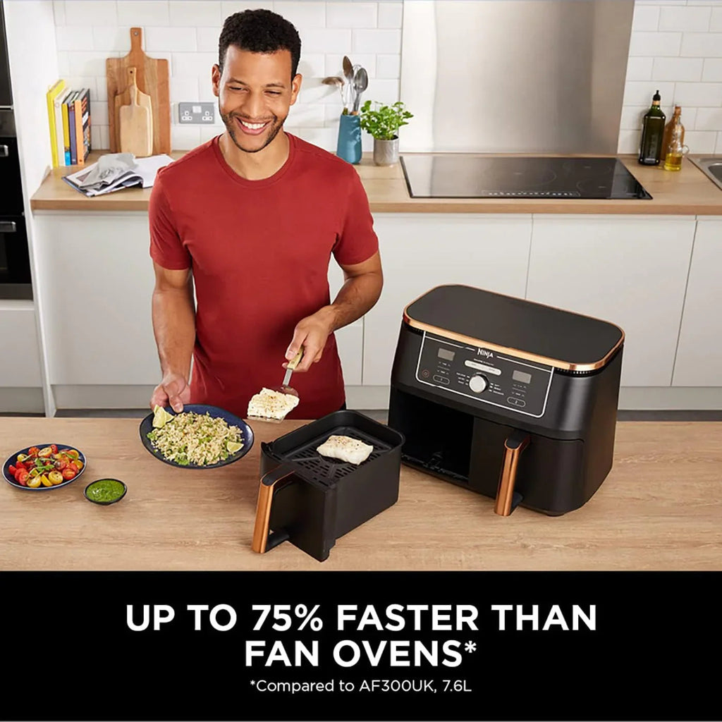 MAX Dual Zone Air Fryer – 9.5L Capacity, 2 Drawers, 6-in-1 Cooking Functions