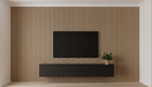 Acoustic Slatted Wall Panel 240 x 60cm - Light Oak x 1 panel