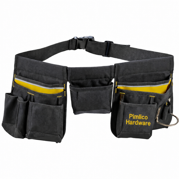 Pimlico Hardware™ Professional Tool Belt – Multi Pocket Heavy Duty Work Belt