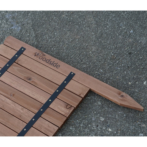 Woodside Wooden Log Roll Border Fence, Staked Garden Edging for Flower Beds