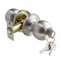 Stainless Steel Keyed Door Knob Lock Set